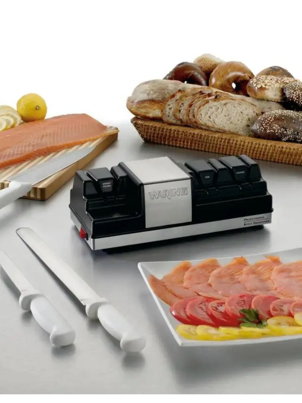 Waring Pro Electric Knife Sharpener in Black and Silver